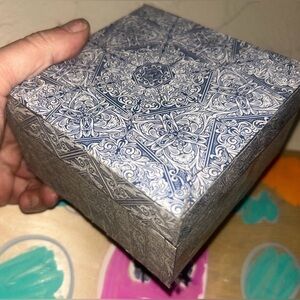 Playing card upcycle trinket box handmade